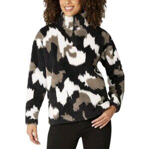 Eddie Bauer Women's Plush 1/4 Zip Fleece Jacket Black, Brown, White XL